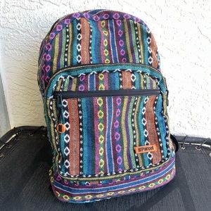 Colorful BOHO Hippie Guatemala pattern backpack